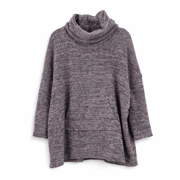 Barefoot Dreams Sweaters - Barefoot Dreams CozyChic Turtleneck Sweater Gray OS